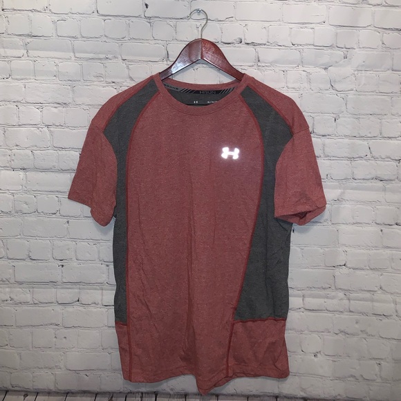 Under Armour Junior Fitted Red & Gray shirt sz XL - Picture 2 of 9